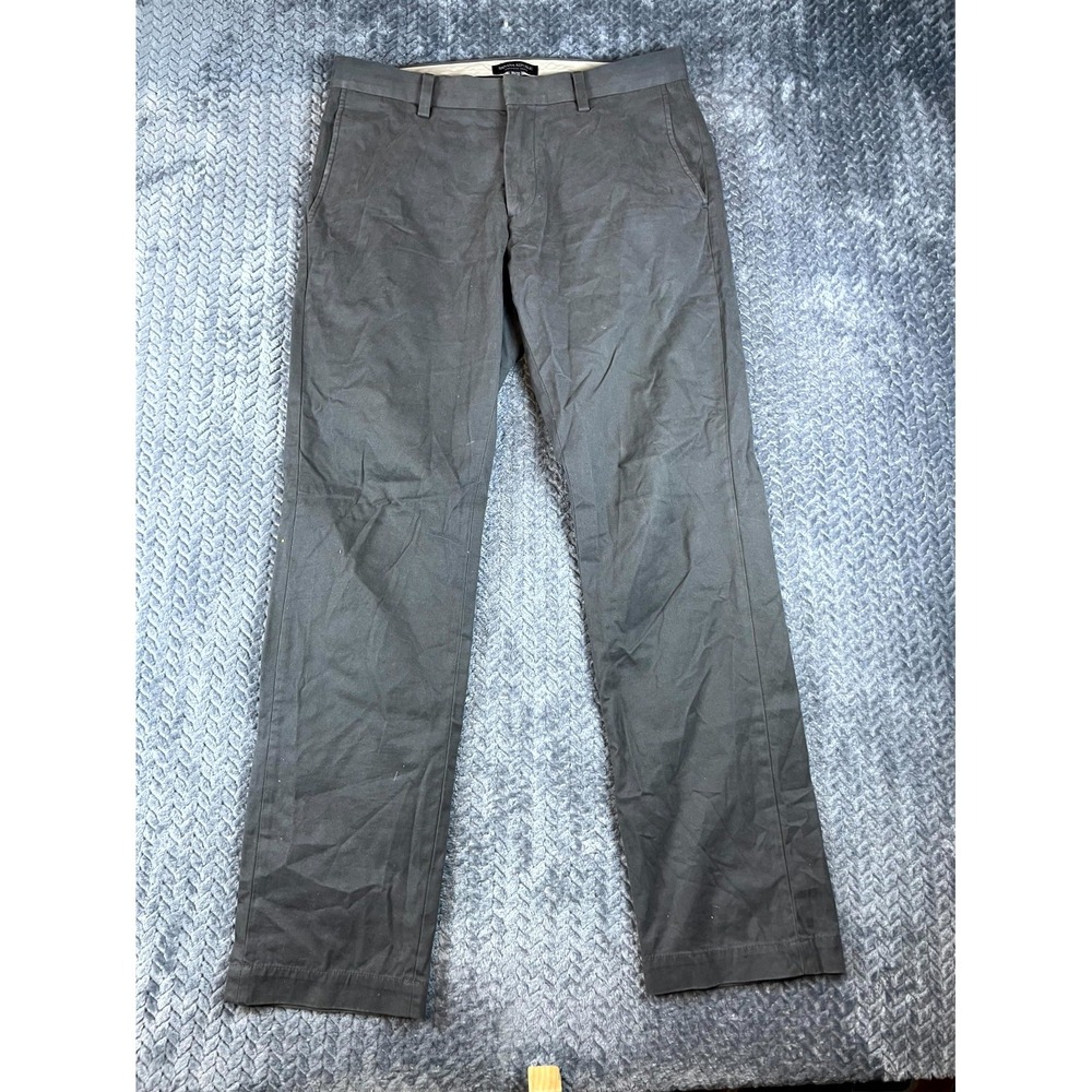 Banana Republic Emerson Chino Pants Mens 31x32 Charcoal Mid Rise Straight Leg